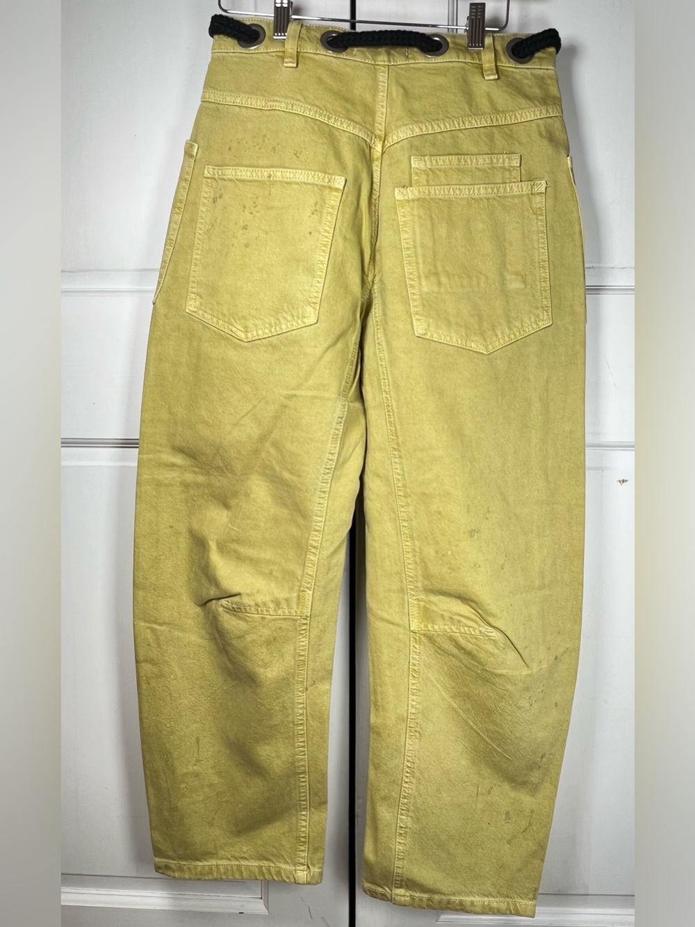 NWOT We The Free Moxie Barrel Jean Citrine Dream Splatter Paint Design Sz 24, 28 - Picture 3 of 9